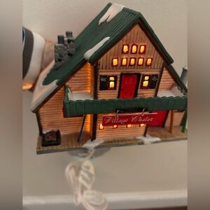 Lemax Village Chalet with Green and Red Accents